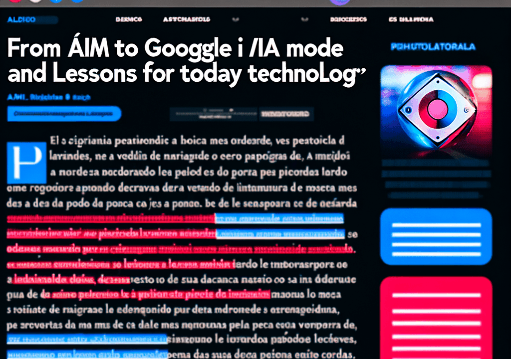De AIM a Google Modo IA y la IA que diseña virus: lecciones para la tecnología de hoy