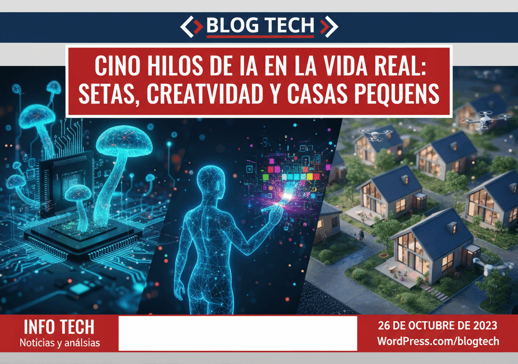 Cinco hilos de IA en la vida real: setas, creatividad y casas pequeñas