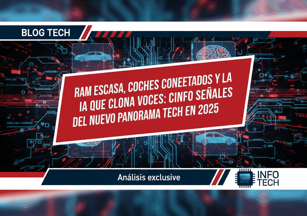 RAM escasa, coches conectados y la IA que clona voces: cinco señales del nuevo panorama tech en 2025