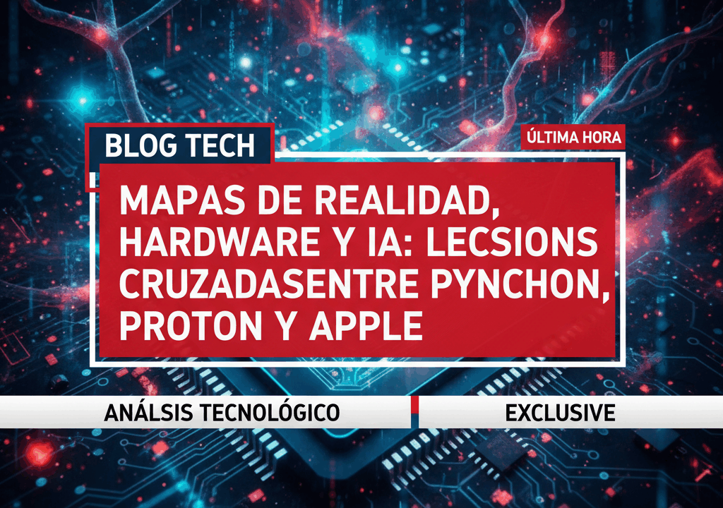 Mapas de realidad, hardware y IA: lecciones cruzadas entre Pynchon, Proton y Apple