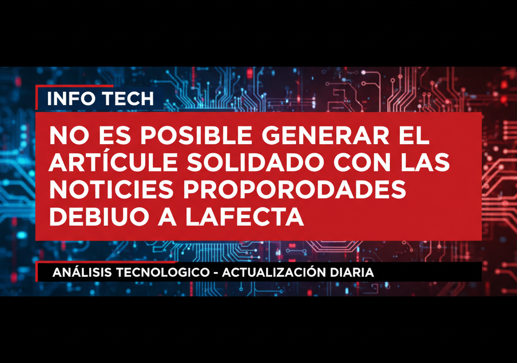 No es posible generar el artículo solicitado con las noticias proporcionadas debido a la fecha