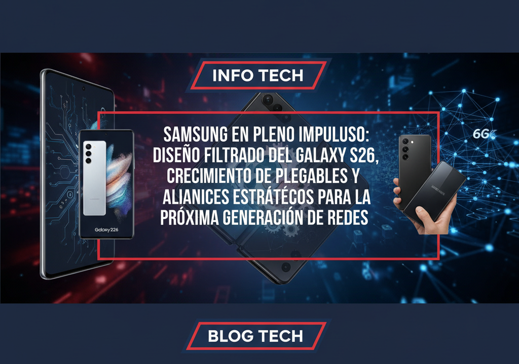 Samsung en pleno impulso: diseño filtrado del Galaxy S26, crecimiento de plegables y alianzas estratégicas para la próxima generación de redes
