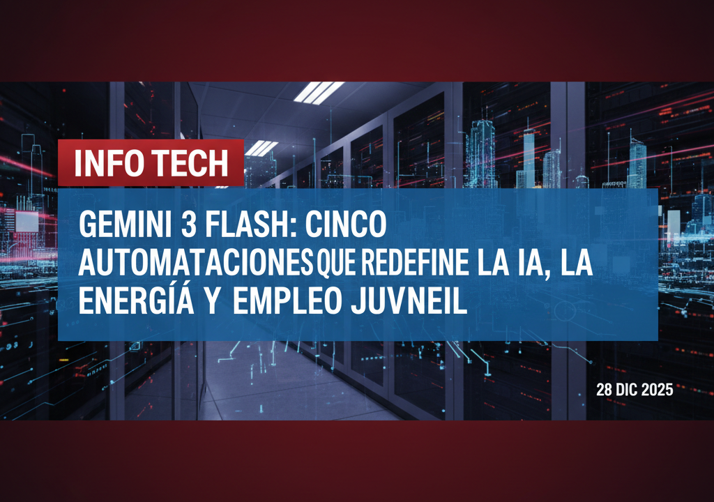 Gemini 3 Flash: cinco automatizaciones que redefinen la IA, la energía y el empleo juvenil