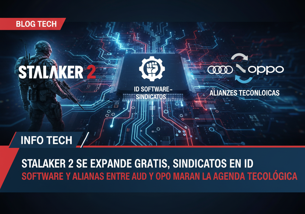 Stalker 2 se expande gratis, sindicatos en id Software y alianzas entre Audi y OPPO marcan la agenda tecnológica
