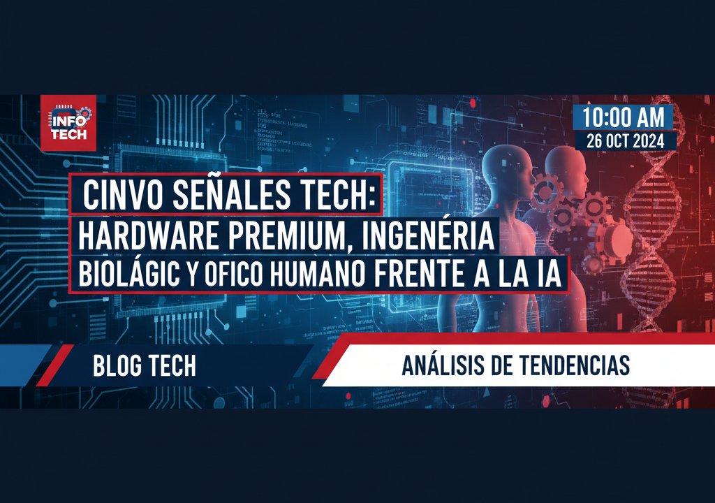 Cinco señales tech: hardware premium, ingeniería biológica y oficio humano frente a la IA