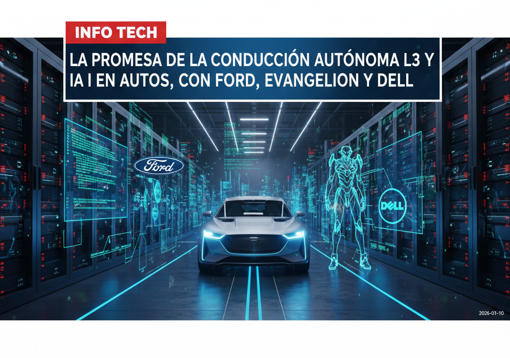 La promesa de la conducción autónoma L3 y la IA en autos, con Ford, Evangelion y Dell