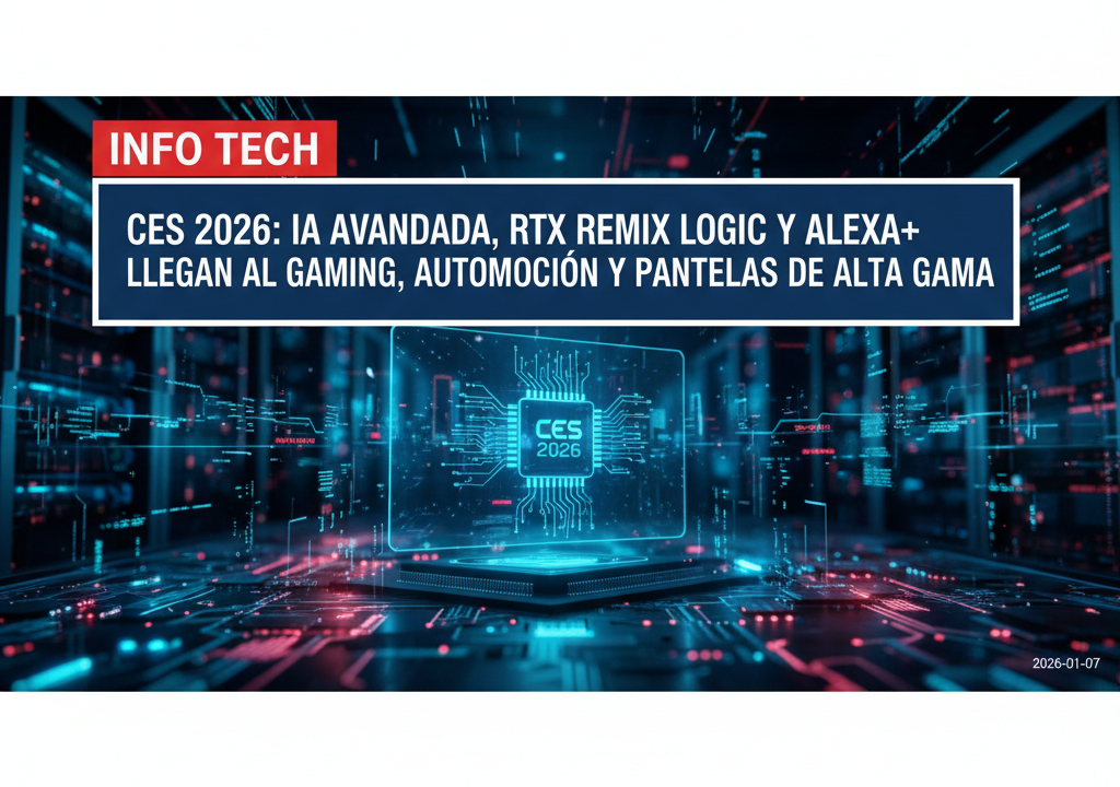 CES 2026: IA avanzada, RTX Remix Logic y Alexa+ llegan al gaming, automoción y pantallas de alta gama