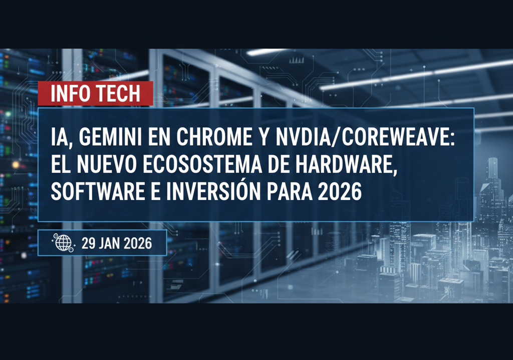 IA, Gemini en Chrome y Nvidia/CoreWeave: el nuevo ecosistema de hardware, software e inversión para 2026
