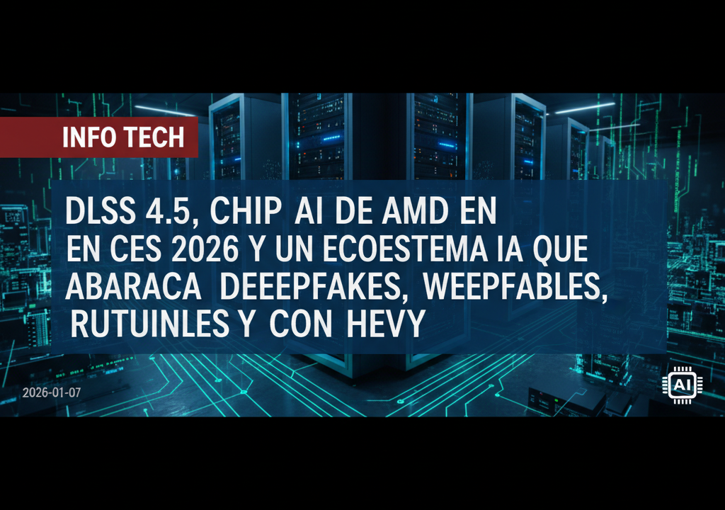 DLSS 4.5, chip AI de AMD en CES 2026 y un ecosistema IA que abarca deepfakes, wearables y rutinas con Hevy