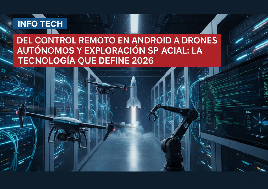 Del control remoto en Android a drones autónomos y exploración espacial: la tecnología que define 2026
