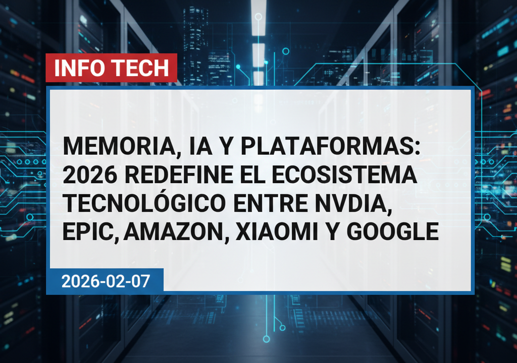 Memoria, IA y plataformas: 2026 redefine el ecosistema tecnológico entre NVIDIA, Epic, Amazon, Xiaomi y Google