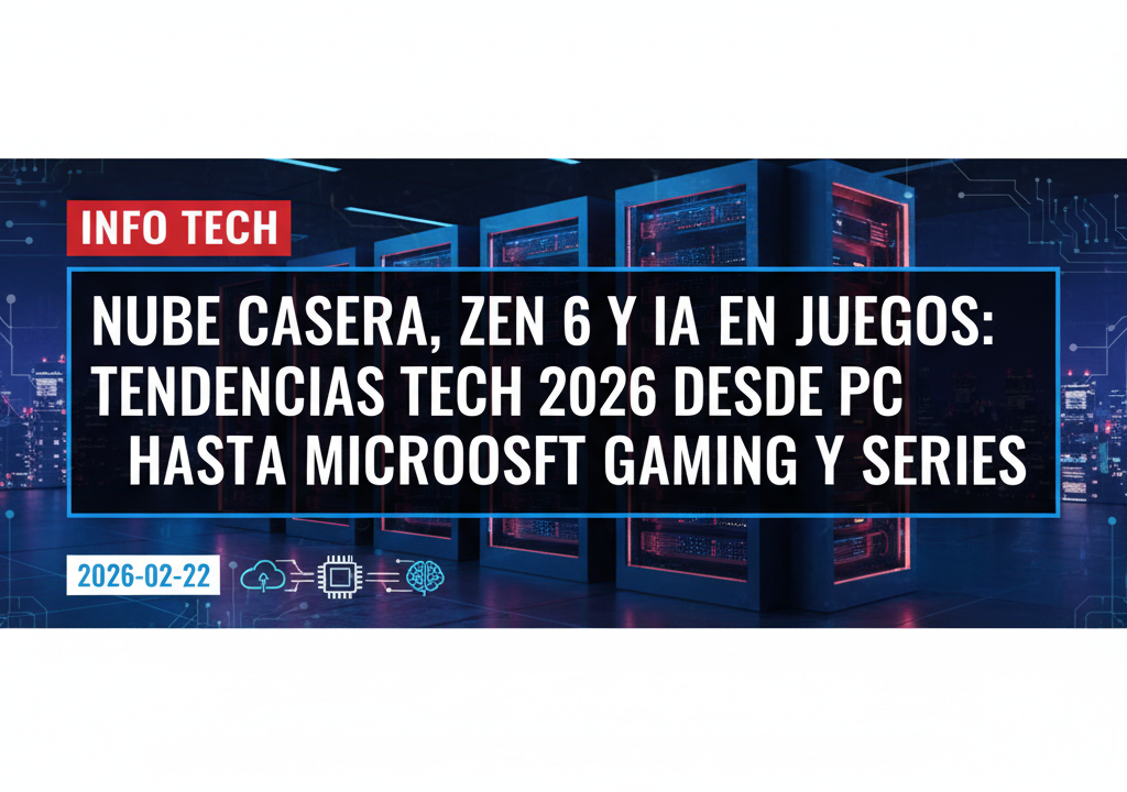 Nube casera, Zen 6 y IA en juegos: tendencias tech 2026 desde PC hasta Microsoft Gaming y series