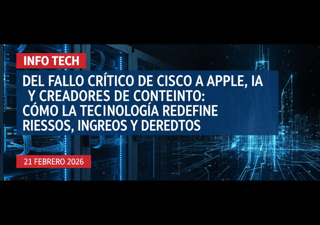 Del fallo crítico de Cisco a Apple, IA y creadores de contenido: cómo la tecnología redefine riesgos, ingresos y derechos