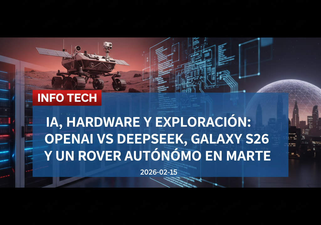 IA, hardware y exploración: OpenAI vs DeepSeek, Galaxy S26 y un rover autónomo en Marte
