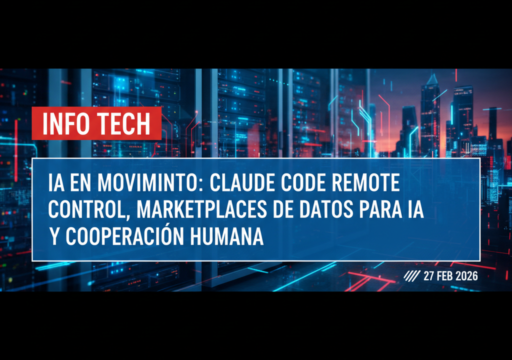IA en movimiento: Claude Code Remote Control, marketplaces de datos para IA y cooperación humana