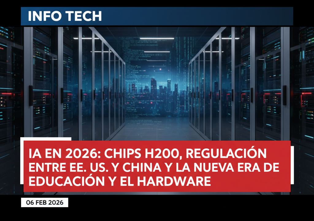 IA en 2026: chips H200, regulación entre EE. UU. y China y la nueva era de la educación y el hardware