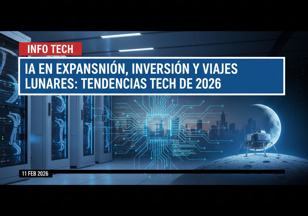 IA en expansión, inversión y viajes lunares: tendencias tech de 2026