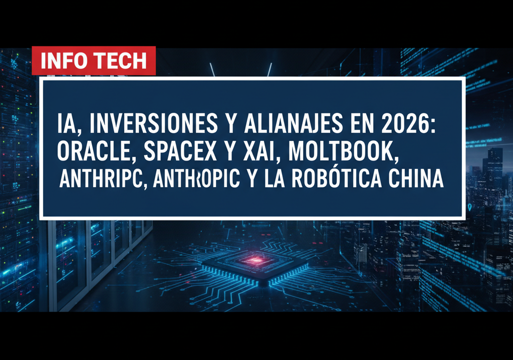 IA, inversiones y alianzas en 2026: Oracle, SpaceX y xAI, Moltbook, Anthropic y la robótica china