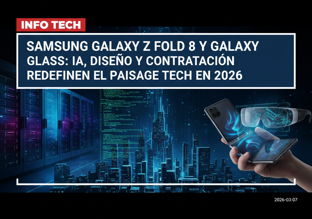 Samsung Galaxy Z Fold 8 y Galaxy Glass: IA, diseño y contratación redefinen el paisaje tech en 2026
