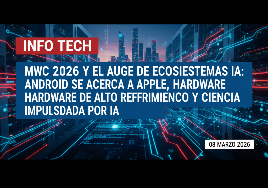 MWC 2026 y el auge de ecosistemas IA: Android se acerca a Apple, hardware de alto rendimiento y ciencia impulsada por IA