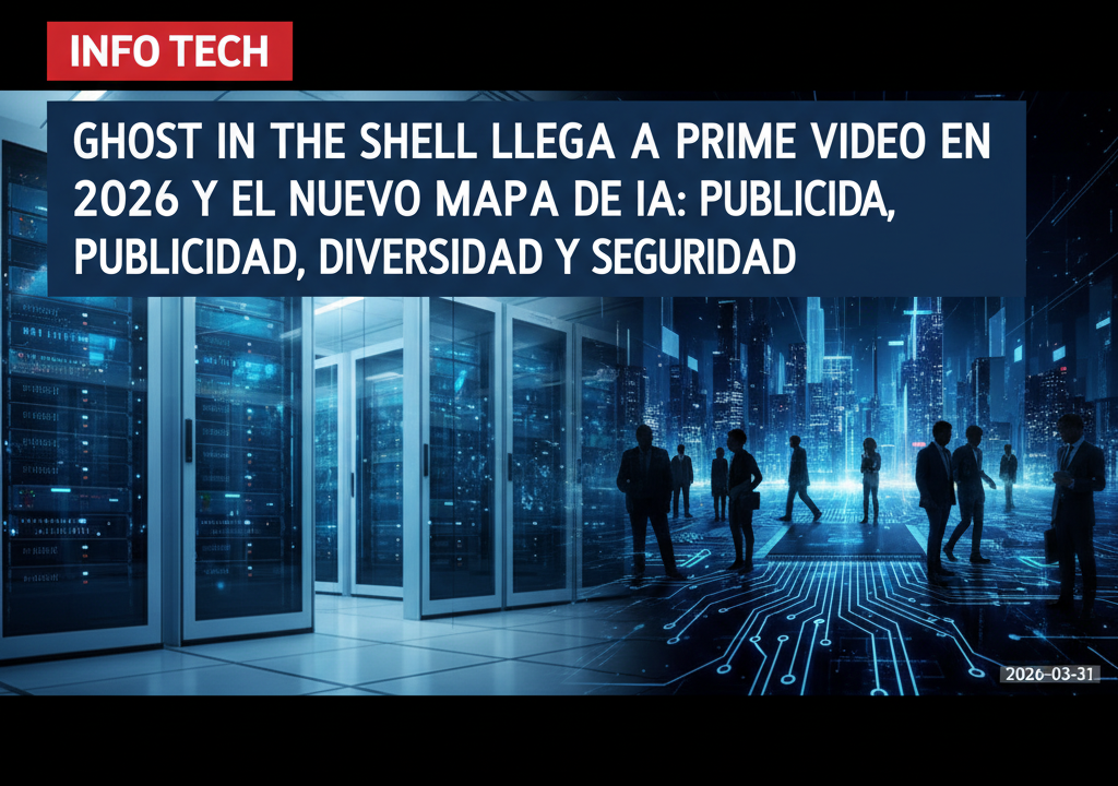Ghost in the Shell llega a Prime Video en 2026 y el nuevo mapa de IA: publicidad, diversidad y seguridad