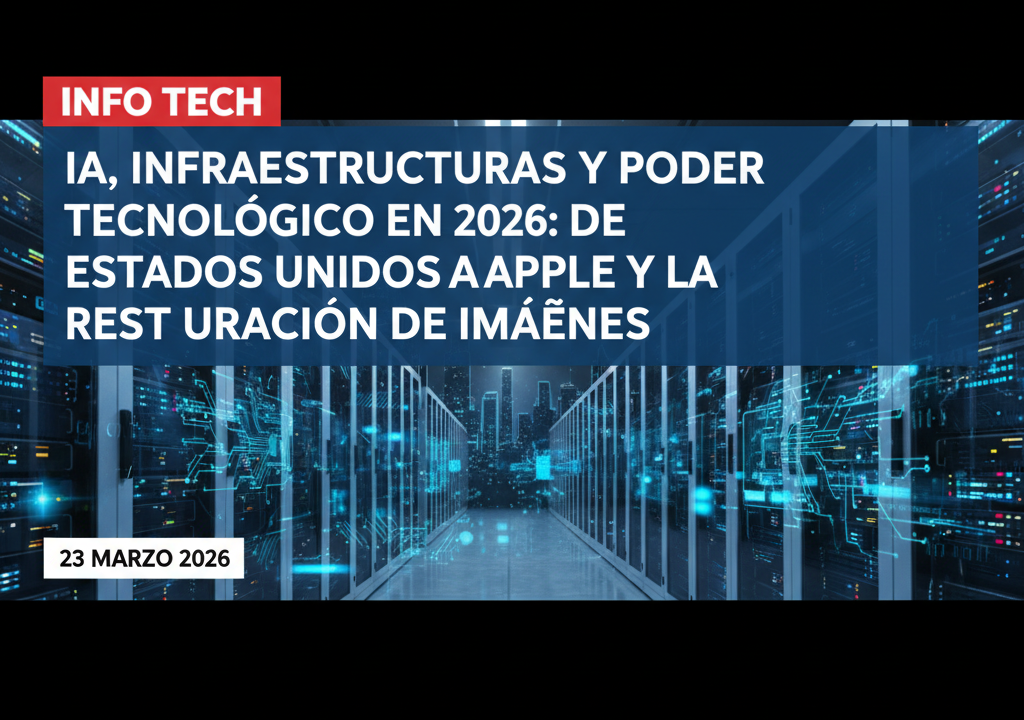 IA, infraestructuras y poder tecnológico en 2026: de Estados Unidos a Apple y la restauración de imágenes
