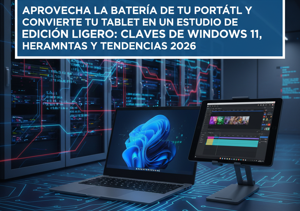 Aprovecha la batería de tu portátil y convierte tu tablet en un estudio de edición ligero: claves de Windows 11, herramientas y tendencias 2026