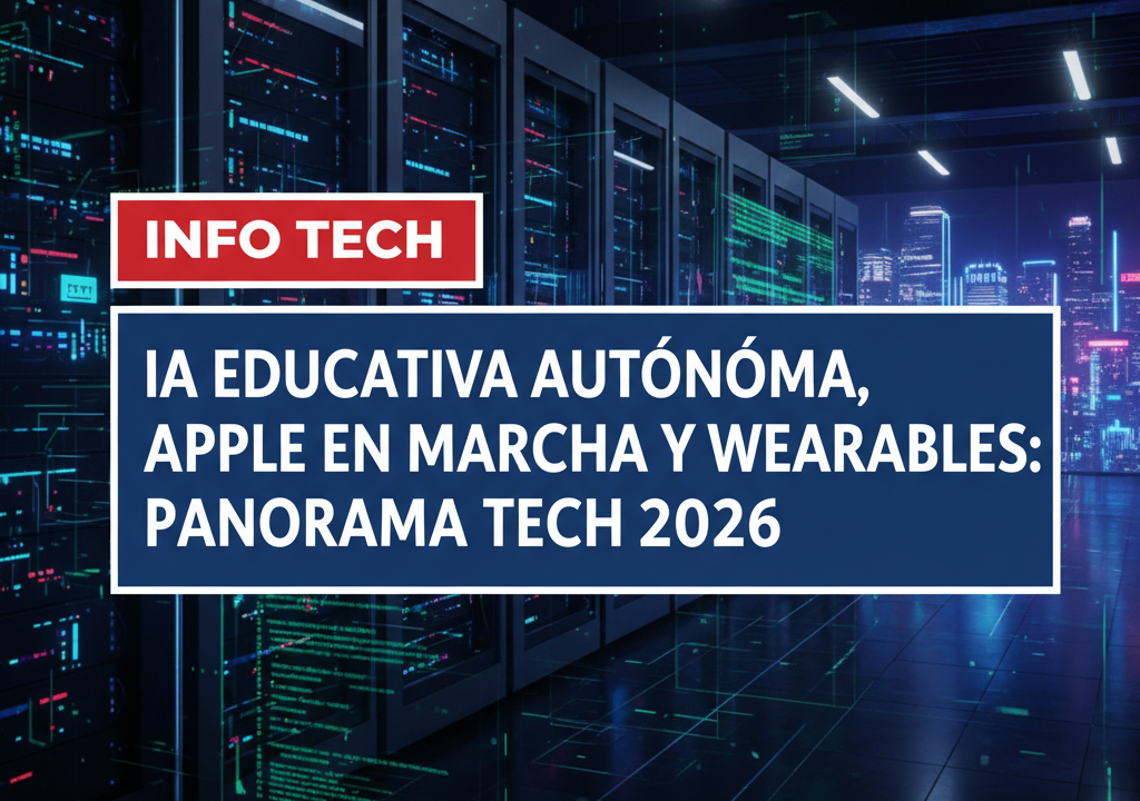 IA educativa autónoma, Apple en marcha y wearables: panorama tech 2026