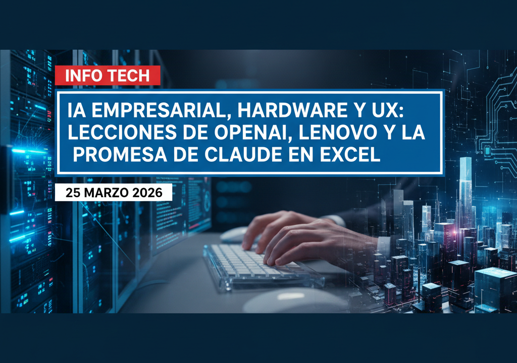 IA empresarial, hardware y UX: lecciones de OpenAI, Lenovo y la promesa de Claude en Excel