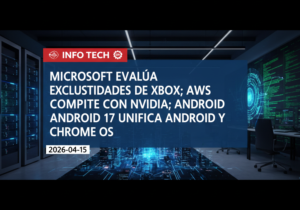 Microsoft evalúa exclusividades de Xbox; AWS compite con NVIDIA; Android 17 podría unificar Android y Chrome OS