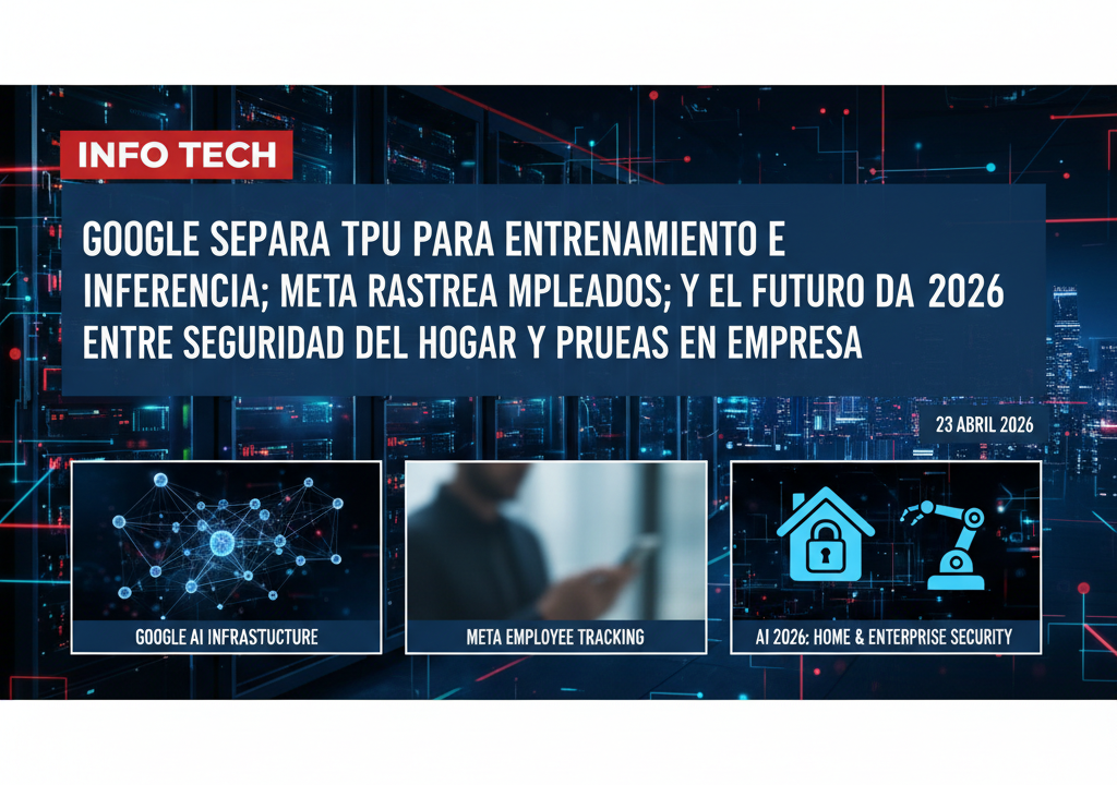 Google separa TPU para entrenamiento e inferencia; Meta rastrea empleados; y el futuro de IA en 2026 entre seguridad del hogar y pruebas en empresa