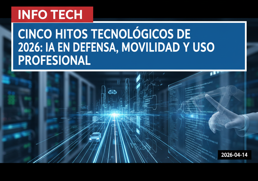 Cinco hitos tecnológicos de 2026: IA en defensa, movilidad y uso profesional