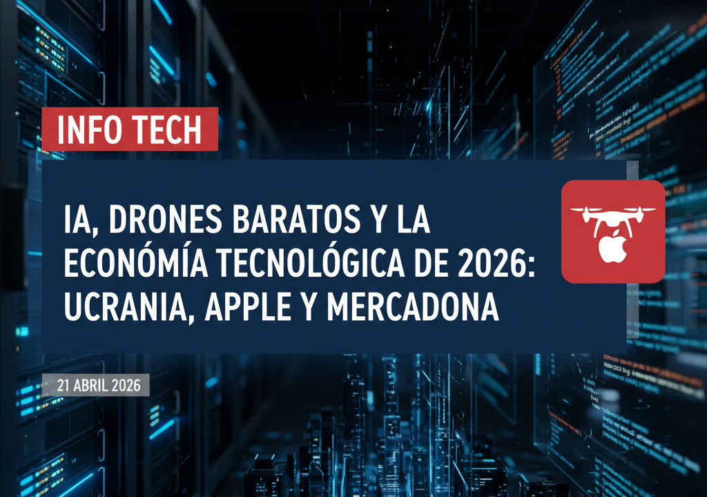 IA, drones baratos y la economía tecnológica de 2026: Ucrania, Apple y Mercadona
