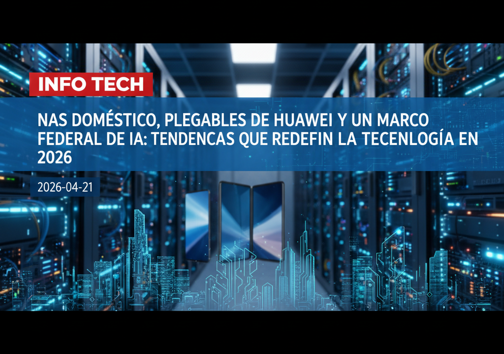 NAS doméstico, plegables de Huawei y un marco federal de IA: tendencias que redefinen la tecnología en 2026
