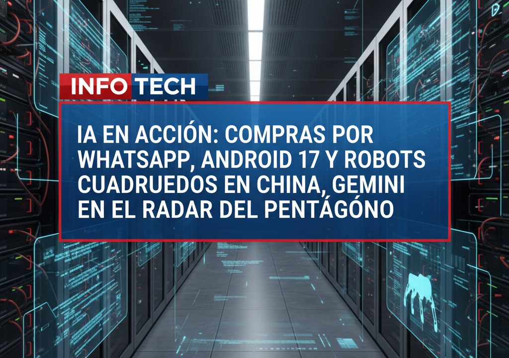 IA en acción: compras por WhatsApp, Android 17 y robots cuadrúpedos en China, con Gemini en el radar del Pentágono
