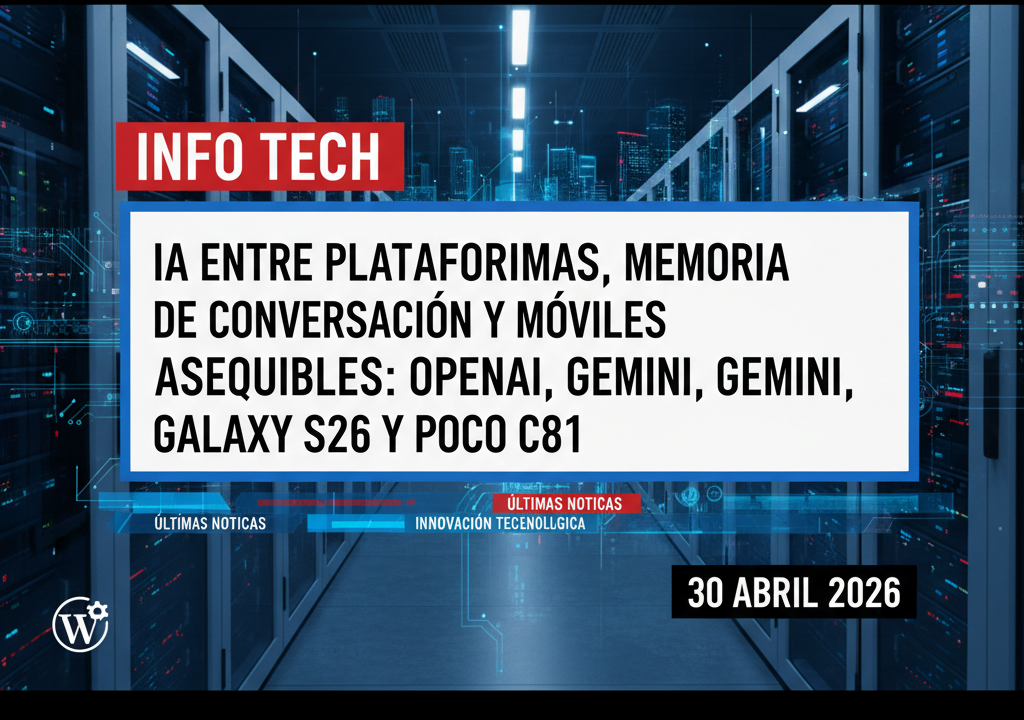 IA entre plataformas, memoria de conversación y móviles asequibles: OpenAI, Gemini, Galaxy S26 y POCO C81