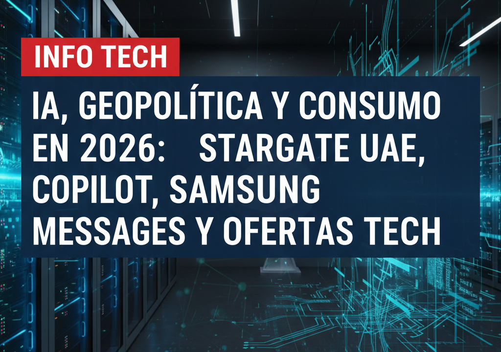 IA, geopolítica y consumo en 2026: Stargate UAE, Copilot, Samsung Messages y ofertas tech