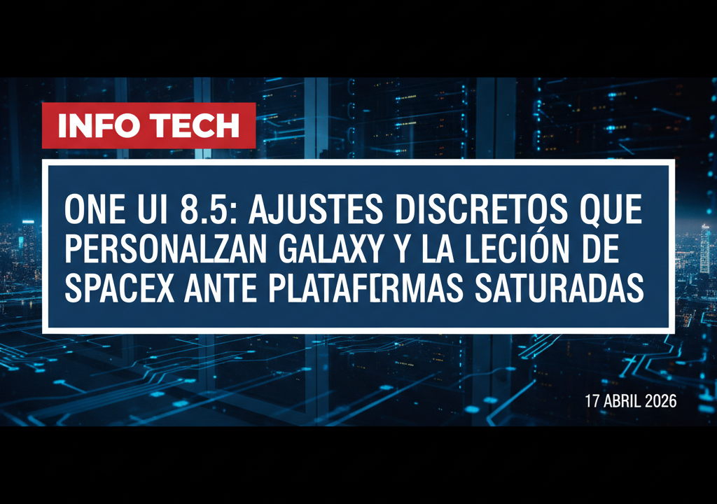 One UI 8.5: ajustes discretos que personalizan Galaxy y la lección de SpaceX ante plataformas saturadas