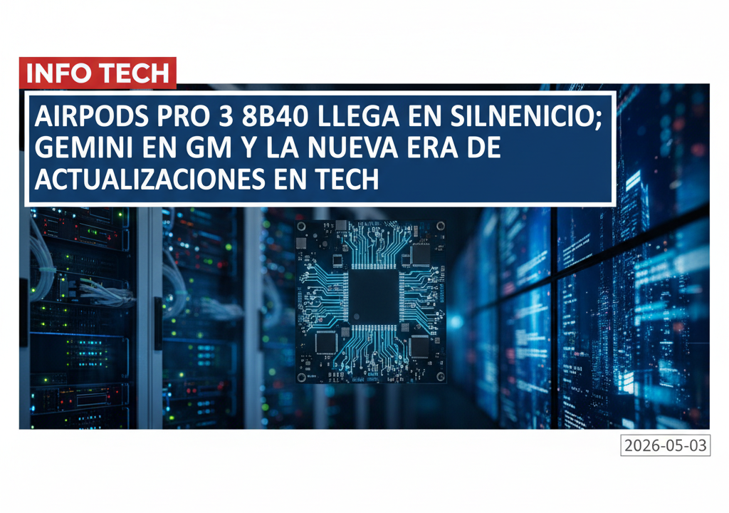 AirPods Pro 3 8B40 llega en silencio; Gemini en GM y la nueva era de actualizaciones en tech