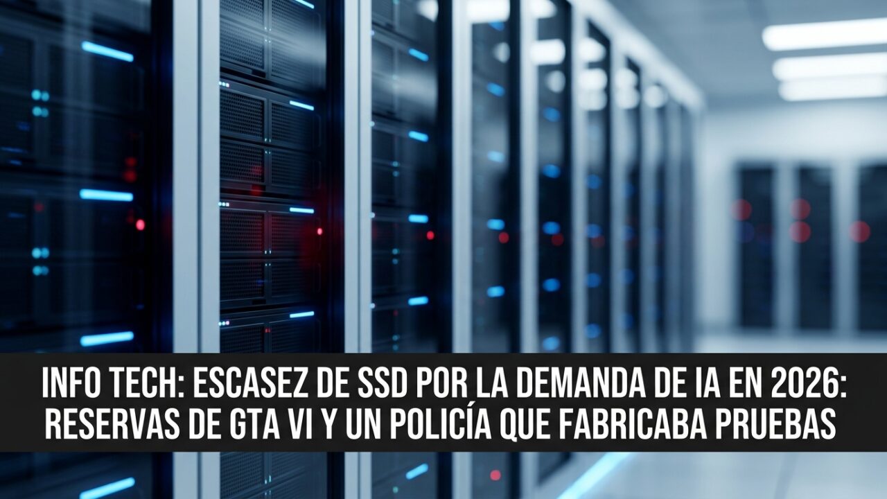 Escasez de SSD por la demanda de IA en 2026: reservas de GTA VI y un policía que fabricaba pruebas