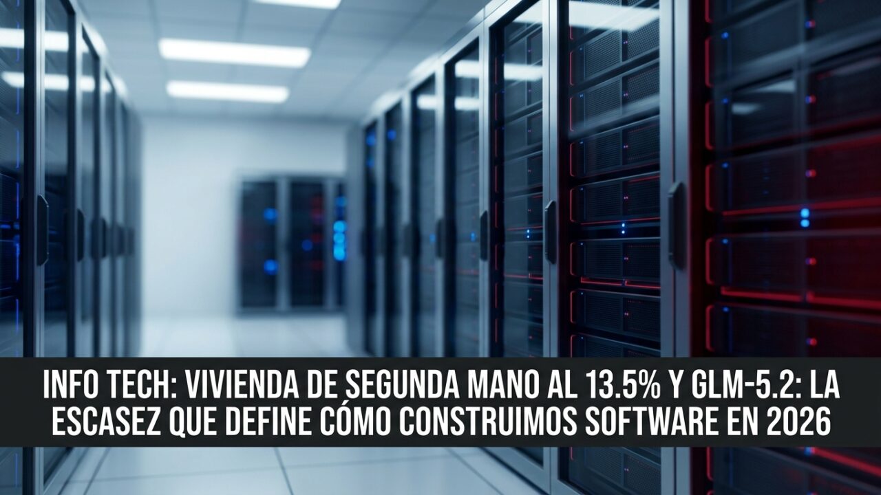 Vivienda de segunda mano al 13.5% y GLM-5.2: la escasez que define cómo construimos software en 2026