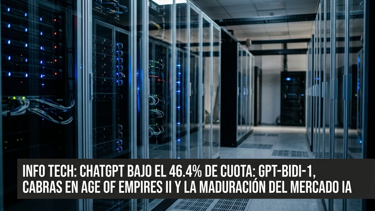 ChatGPT Bajo el 46.4% de Cuota: GPT-Bidi-1, Cabras en Age of Empires II y la Maduración del Mercado IA